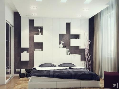 tyylikäs makuuhuone design modulaarinen vaatekaappi hyllyt valkoinen