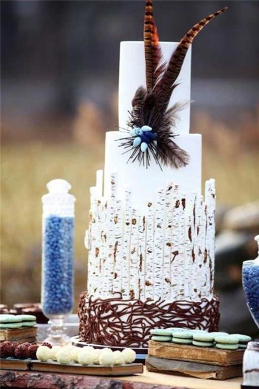 tyylikäs boho kakku häät hippi tyyliin