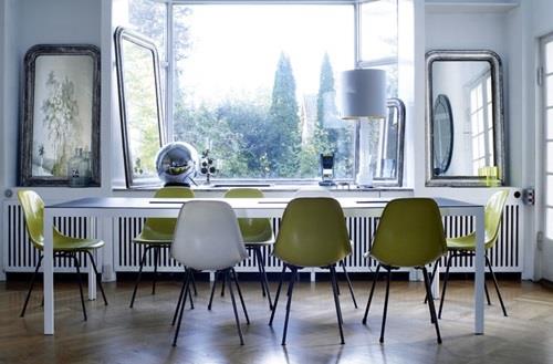 tyylikkäät trendikkäät ruokasalin huonekalut moderni vihreä muovi