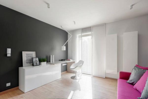 tyylikäs design -koti minimalistinen kirjoituspöytä kiiltävä valkoinen