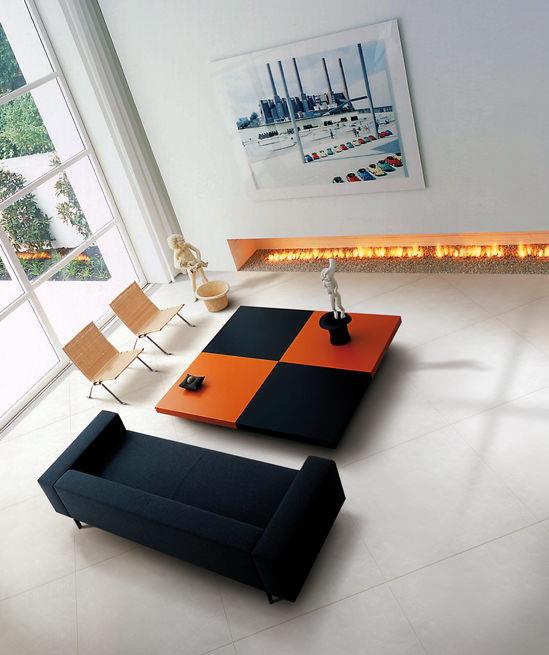 Zona giorno sohva eliitti kokoelma oranssi sohvapöytä
