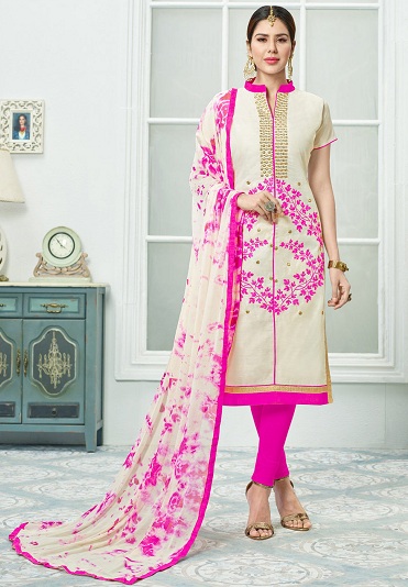 Bomuldsbroderi Salwar Kameez