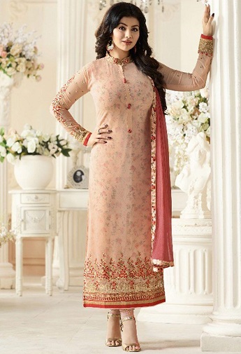 Chiffon broderi Salwar Kameez