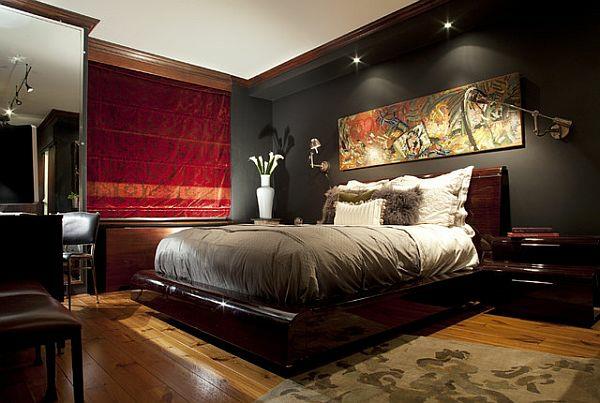 energiaa säästävät sisustusideat makuuhuoneen matto kukkaruukun seinäkoriste