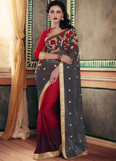 Designer Saree til forlovelsesceremoni