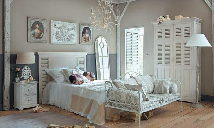 englantilainen maalaistyylinen makuuhuoneen kalustus metallinen sohva vaatekaappi lattiavalaisin