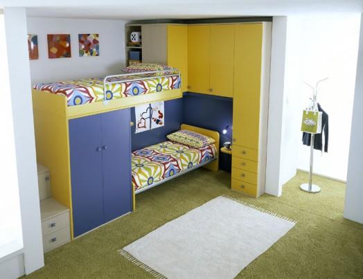 ergonominen lastenhuone suunnittelee modernin sisäänrakennetun vaatekaapin