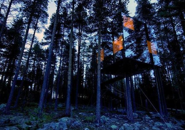 hämmästyttäviä puumajaideoita metsäpeilin julkisivu