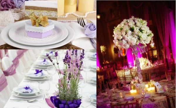 hämmästyttävä syksyn häät värit pöytäkoristeet violetti violetti
