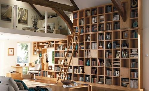 hienot käytännölliset kotikirjastot seinähyllyt puu
