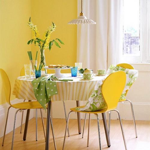 ruokailutila-keltainen-koristelu-tuolit