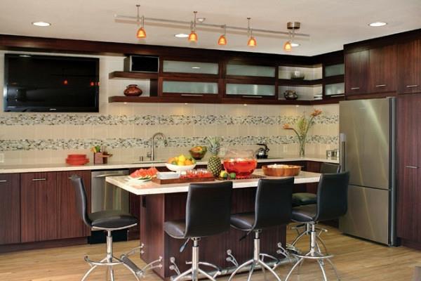 ruokapöytä ja tuolit säädettävät modernit modernit keittiön suunnitteluideat