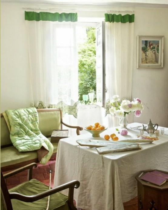 ruokasali ranskalaiset pastellivärit vihreät sävyt
