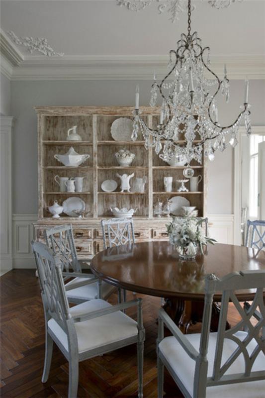 ruokasaliideoita kristallikruunu shabby chic
