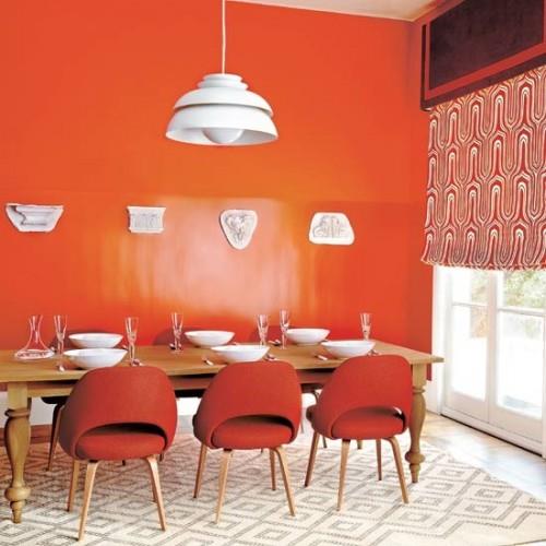 ruokasalin punaiset seinätuolit
