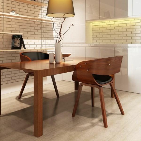ruokapöydän tuolit käsinojilla moderni muotoilu kaunis puu näyttää