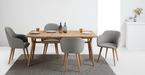 ruokapöydän tuolit käsinojilla, skandinaavinen muotoilu harmaa matto