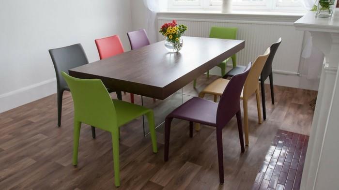 ruokailu tuolit elävät ideat sisustusesimerkit deco -ideat kestävä muoti värikäs