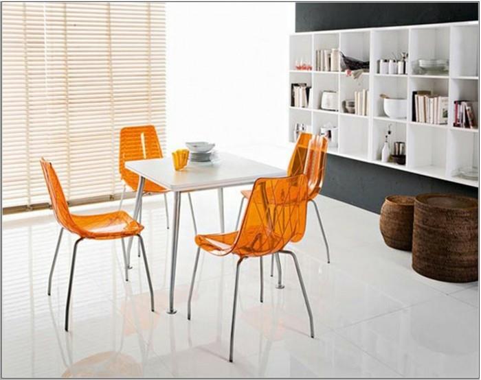 ruokailu tuolit elävät ideat sisustusesimerkit deco -ideat kestävä muoti oranssi