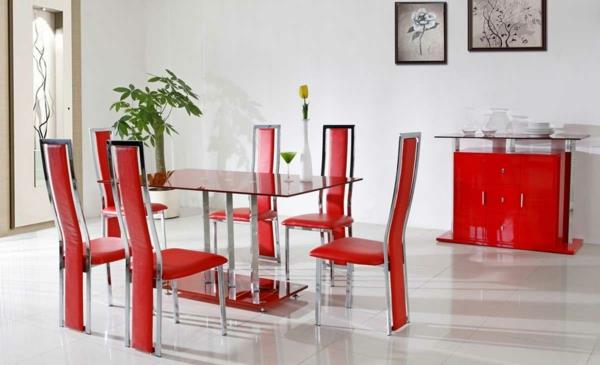ruokapöydät ja tuolit ruokapöytä lasi punainen pukeutuja ruokasali