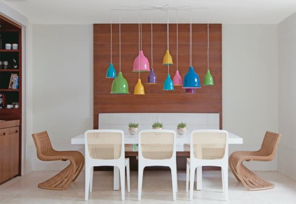ruokapöytä ja tuolit ruokapöytä pyöreä vilkas väri design -valot