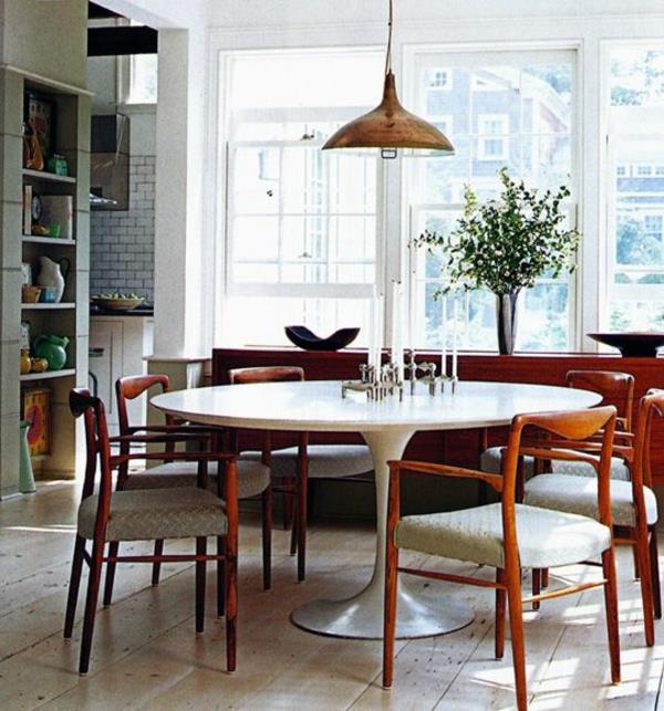 ruokapöydät ja tuolit ruokapöytä pyöreä retro -muotoilu
