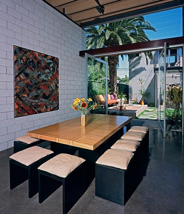 modernit ruokasalit suunnittelevat huonekaluja yksinkertaisella, minimalistisella puulla