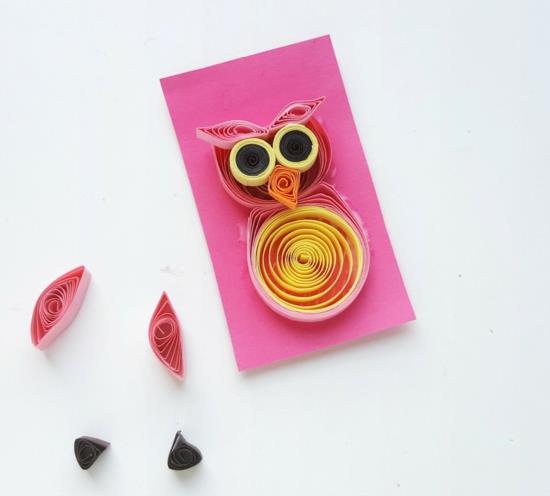 pöllö käsityöt quilling -paperista