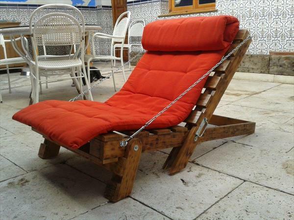 Euro -kuormalavojen diy -lepotuolin metalliketjut