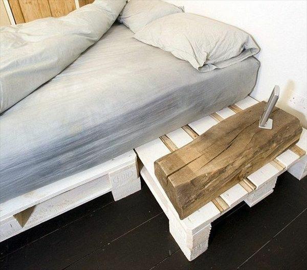eurolavojen sänky rakenna itse maalaismaiset huonekalut, yöpöytä sisältyy hintaan