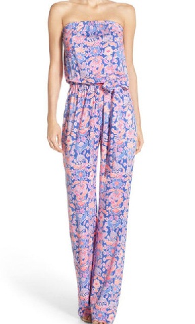 Lilly Print Ladies Evening Jumpsuits