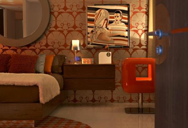 eksoottinen yksityinen hotelli indonesia design makuuhuone yöpöytä