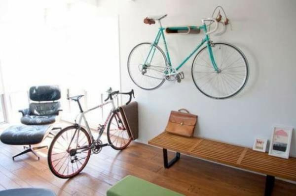 polkupyörätelineen seinäteline kauniita kotiideoita