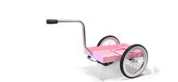 polkupyörän perävaunun vaaleanpunainen runko