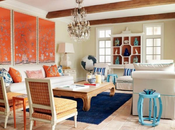 perhehuone matala sohvapöytä maapallo sohvat seinän värit olohuone