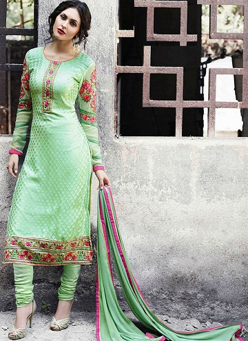 Straight Fit Fancy Salwar -jakkesæt