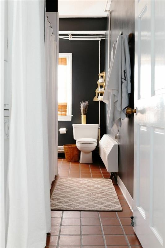 värit kylpyhuone ja seinän muotoilu tricorn musta