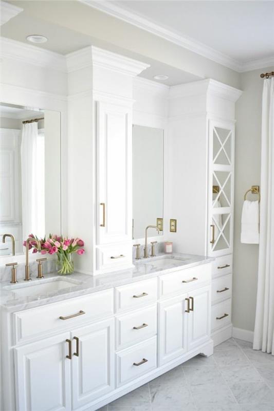 värit modernissa kylpyhuoneessa White Dove