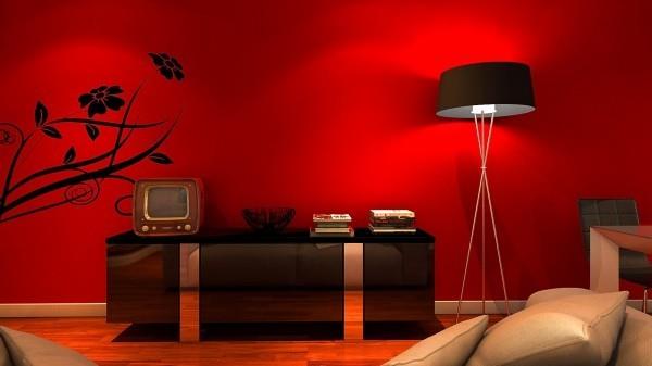 ideoita punaisen seinän olohuoneeseen Tuoreet punaiset seinät Olohuoneideoita