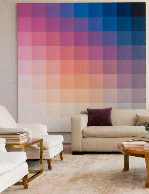 värisuunnittelu kauniilla kuvioilla kodin seinän suunnittelu sohva olohuone