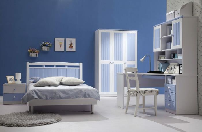värisuunnittelu makuuhuoneen seinän koristelu seinämaali meri sininen merenkulun seinän suunnittelu
