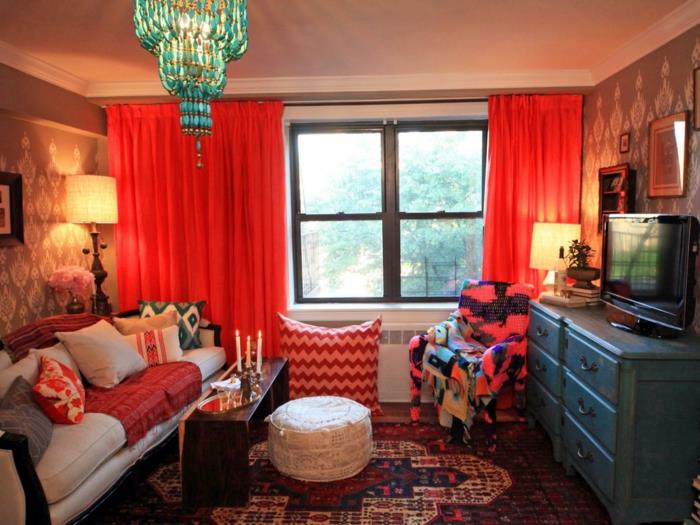 värisuunnittelu mandariini ranta väri kuvio makuuhuone ideoita intohimo