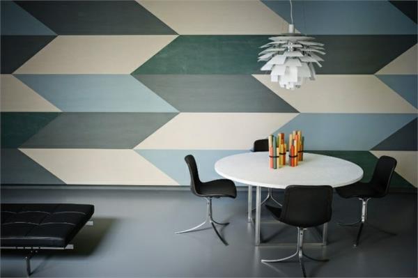 värisuunnittelu seinävärit väripaletti kuvio seinäkoriste geometrinen