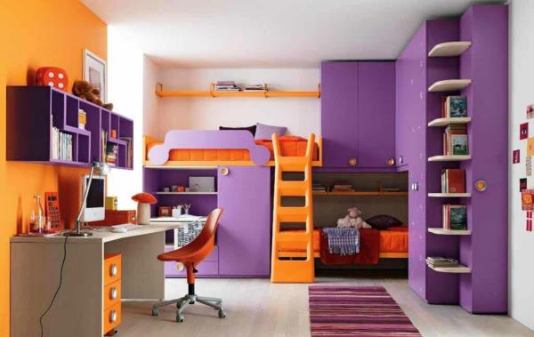 värisuunnittelu seinävärit väripaletti kuvio seinäkoriste violetti oranssi