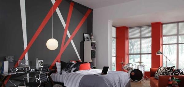 värisuunnittelu seinävärit väripaletti kuvio seinäkoriste punainen punainen