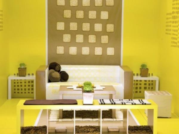 värisuunnittelu seinän suunnitteluideoita keltainen seinä