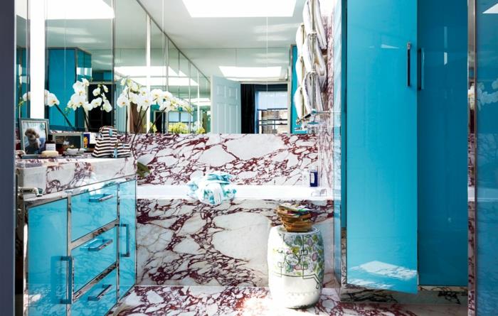 värisuunnittelu seinän suunnittelu seinän suunnittelu kylpyhuone sininen marmori