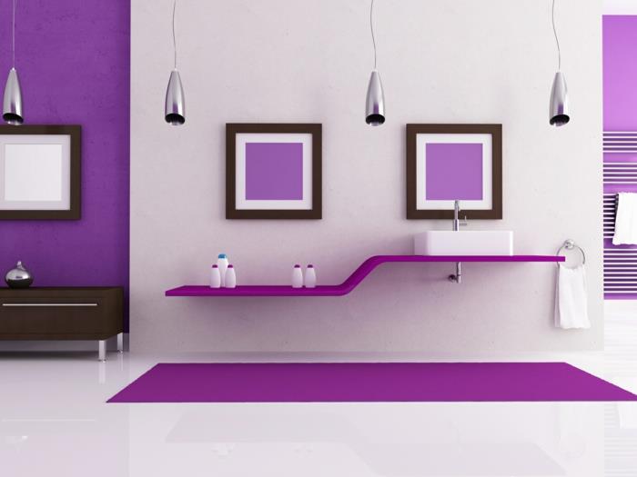 värisuunnittelu seinän suunnittelu seinän suunnittelu kylpyhuone violetti