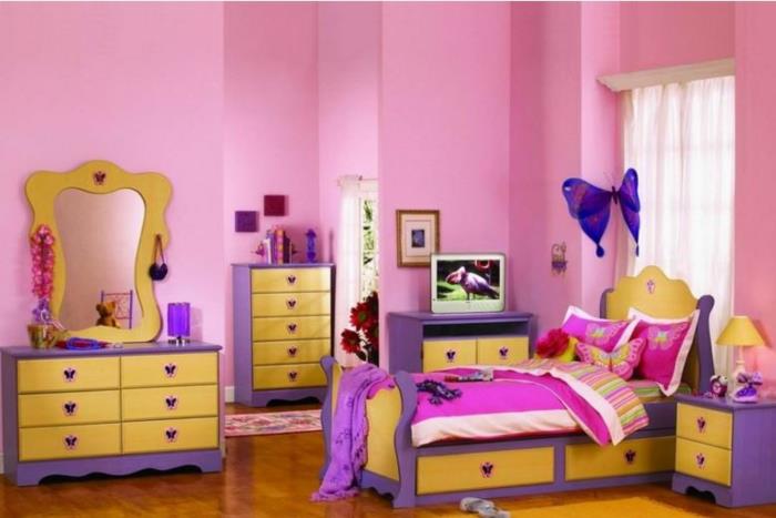 värisuunnittelu kotiideoita teini -ikäisen huoneen suunnittelu violetti