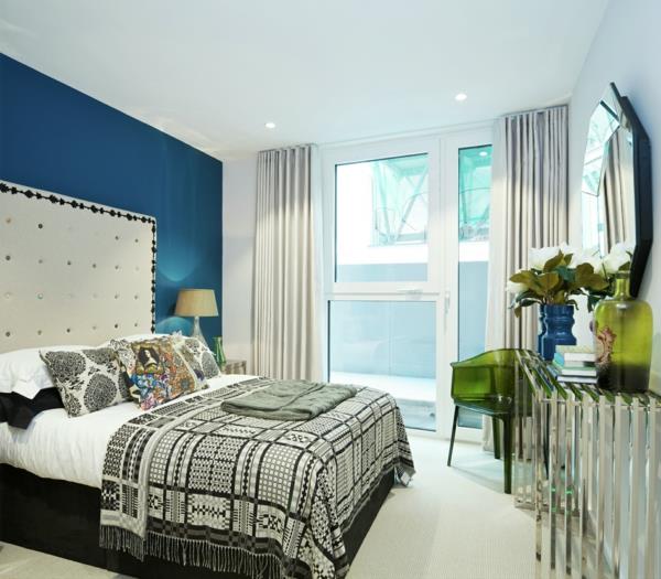 väri design asunto makuuhuone sininen